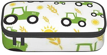 JUEXDEME Tasche für Schule, Bürobedarf, Traktor, Landwirtschaft, großes Fassungsvermögen, Federmäppchen für Studenten, Schreibwaren-Tasche, Stiftebox, Schreibtisch-Organizer mit glattem