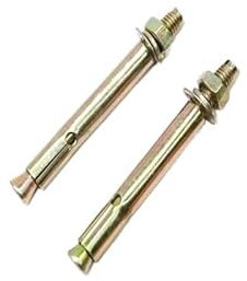 QJFORU Expansionshülsenschrauben, Expansionsschraube, Ringschraube, 304 Edelstahl-Klimaanlagen-Montagehülsen-Anker-Expansionsschraube(Brass,M10*60)