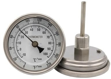 Home brewing Weldless Bi-metal Dial Thermometer 3Face & 2Probe 1/2NPT 0~220F Degree Homebrew Beer Wine Boil Kettle Thermometer Wine accessories