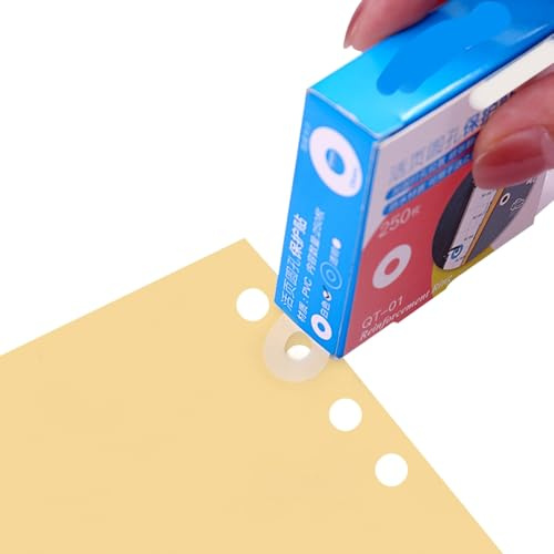 Adesivi di Rinforzo per Fori, Carta Rinforzi per Fori Rinforzi per Pagine Perforate Etichette di Rinforzo per Perforazioni Adesivi di Rinforzo per Perforazioni per Pagine