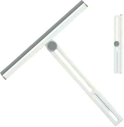 Tergivetro in Acciaio Inox - Tergipavimento multifunzionale | Tergipavimento multiuso per finestre, lavavetri, lavavetri pieghevole per porta in vetro della doccia, strumento per la pulizia del bagno