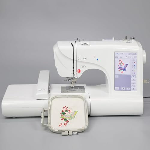 Dfdieratve Macchina da Cucire e da Ricamo, Macchina da Ricamo Digitale Computerizzata, Macchina da Ricamo Elettrica, Macchina da Cucire per Ricamo con Schermo LCD da 7 e Porta USB