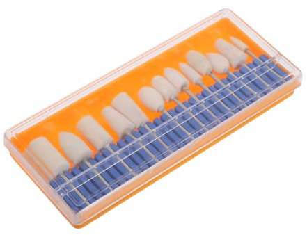 UKCOCO 13pcs Wool Polishing Bits Set with Smooth Finish and Scratchfree Finish, Different Shapes for Glass and Silver Jewelry Buffing, Suitable for Applications with Rotary Tool