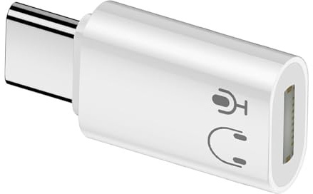 Lightn - Adaptador de música para auriculares USB C para teléfono 16 de durabilidad, carcasa de metal, convertidores de auriculares para viajes, adaptador Lightning a tipo C, transferencia de datos de