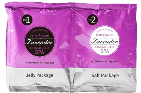 Jelly Spa Pedicure - Hidratizante Pack 80G Suming Pack | Salt de baño de gelatina relajante perfumada de lavanda | Tratamiento del pie de barro de para ablandar y cuidado de callos