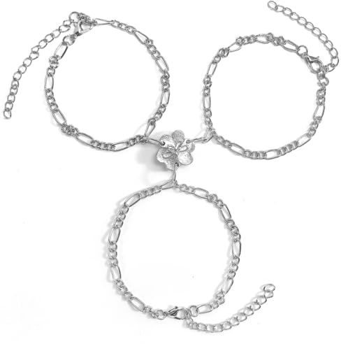 AffeGifts Bracelet D'amitié pour 3, Magnetic Girls Bracelet BFF Bracelets Amitié Matching Bracelets pour les Meilleurs Amis Cadeaux pour L'anniversaire, Diplôme