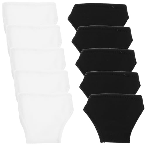 CLISPEED 10 Pièces sous-Vêtements pour Poupée 1/6 Échelle 5 Noirs Et 5 Blancs Slips De Poupée Vêtements pour Fille Et Bébé Reborn Accessoires Interchangeables pour Jeu De Rôle