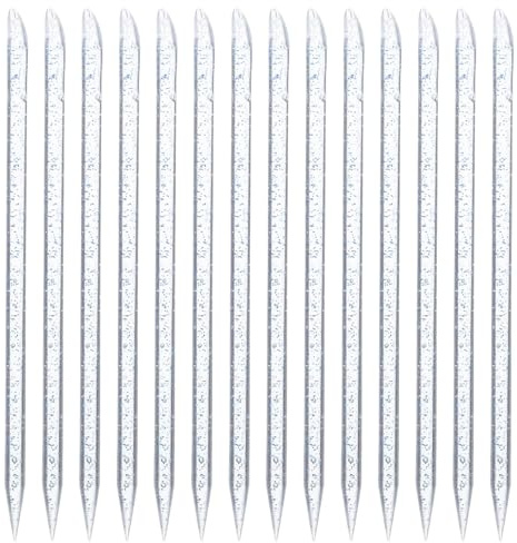 Alipis Bâtonnet de Soin des Ongles en Plastique Bleu, Repousse-cuticules Doux et Réutilisable, 100pcs pour Manucure Professionnelle et Soins des Ongles en Salon