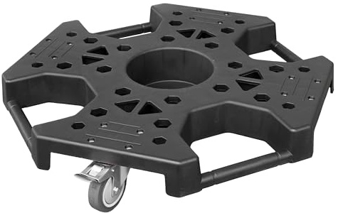 KUNZER 7FR80 Felgen- und Reifenrangierer Ø 800 mm, Transporthilfe, Bremse | für bis zu 8 Auto-Reifen, 200 kg, mit Ablage, Tragkraft 200 kg, Durchmesser 800 mm, Höhe 150 mm, Bodenfreiheit 75 mm