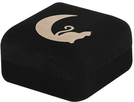 Ldabrye Elegant Fabric Rings Case Secure Fastening for Proposals and Celebrations Soft Flocking Rings Holder with Secure Clasp