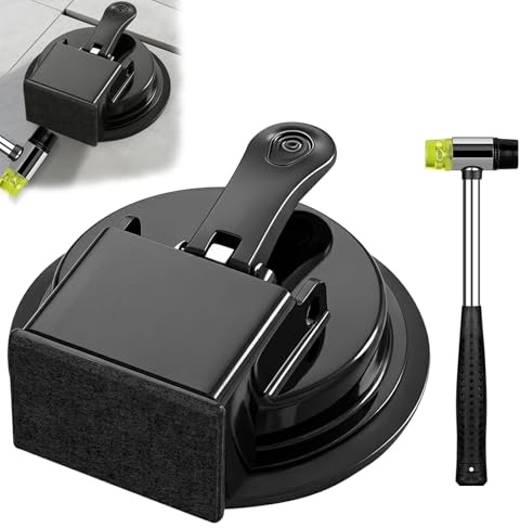 Laminat Verlegeset Saugnapf Werkzeug mit Gummihammer, Saugheber Fliesen | Professionelle Fugenreparatur Werkzeug Mit Saugnapf, Bodenspalt-Fixierwerkzeug, für Vinyl, HolzböDen, Glatte Laminat