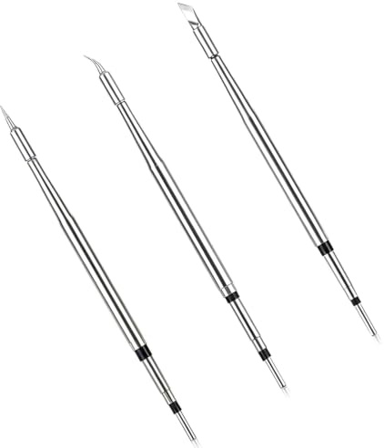 3 Stück C210 Lötspitzen, Ersatz für T1 Max C210-K/I/IS Lötkolben Spitze | Schnellaufheizend, Lötspitzen für Lötkolben Geringer Stromverbrauch für Leiterplatten-Chip-Reparatur