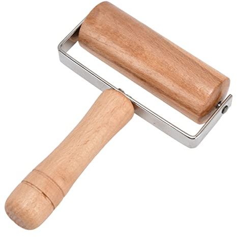 Leftwei Pizzarulle Multifunktionell Mjukare för Hembakning, Perfekt för Pizza, Kakor och Bröd, Gjord Av bokträ, 1 Enhet
