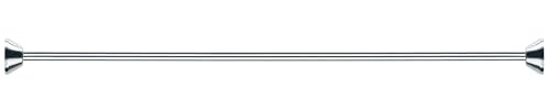 Spirella Teleskop Duschstange Duschvorhangstange, Teleskopstange Verstellbereich 125-220 cm, Ø12,7cm, Edelstahl - zum kleben oder bohren - mit passenden Duschvorhangringen