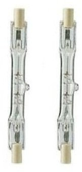 Twin Pack 300w 118mm Tungsten Linear R7s Halogen Floodlight Security Light Bulb