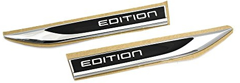 Original VW Golf 7 EDITION Plaketten seitlich Kotflügel Emblem Logo schwarz chrom