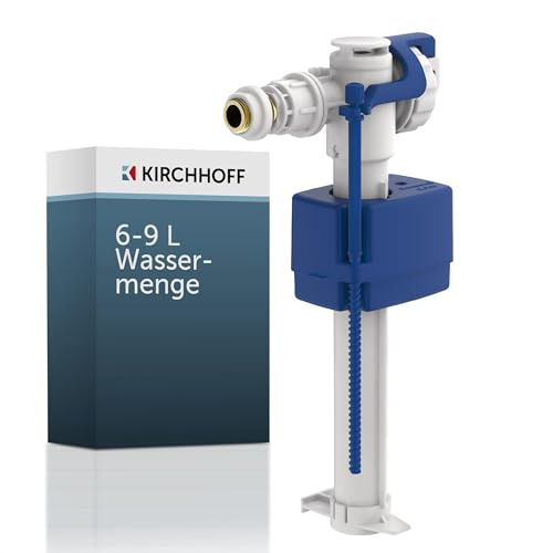 KIRCHHOFF Schwimmerventil Spülkasten, Universal-Schwimmerventil 6-9 Liter, einstellbare Wassermenge zwischen 6-9 Litern, Spülkasten Füllventil, 98683800