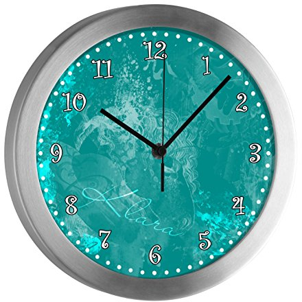 CreaDesign Kinder Funkwanduhr mit (Wunsch) Namen | Kinderzimmer Funkuhr| mit Analog ? Ziffernblatt | geräuscharm | Wanduhr Kind | Motiv Traum
