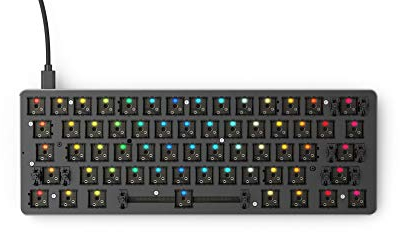 Glorious Gaming GMMK Compact 60%, Barebones (Cadre Uniquement) - Clavier de Jeu mécanique, RGB par Touche, Hot-swappable et Personnalisable, Clavier 60%, Disposition américaine/ANSI - Noir