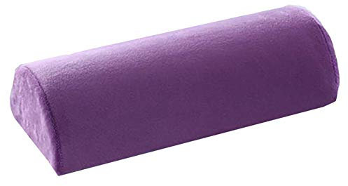 LEEYYO Almohada de espuma viscoelástica para cuello, espalda, columna lumbar, rodilla, alivio del dolor, soporte de media luna (morado)