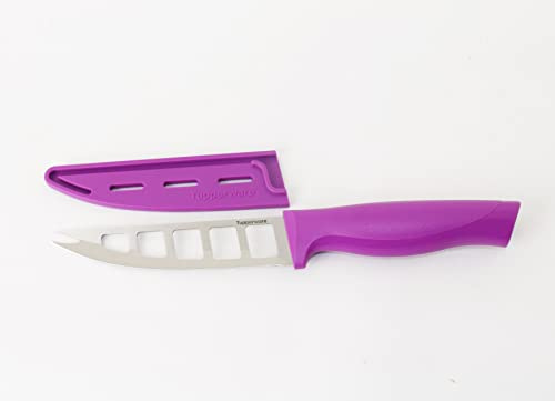 TUPPERWARE Messer 1x Käsenesser in Lila mit Klingenschutz + Mini Trichter lila