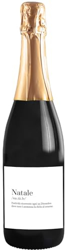 Bottiglia di Prosecco Personalizzato DOC Spumante Extra Dry - Idea regalo esclusiva e originale per Natale (0,75L, Vocabolario)