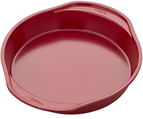 Wilton Molde redondo antiadherente rojo de Navidad, 9 pulgadas