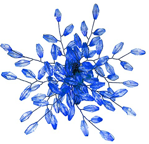ITOS365 Serviettenringe 8er Set für Esstisch Dekoration Party Alltag Metall Serviettenhalter Blatt Blau (8 Stück)