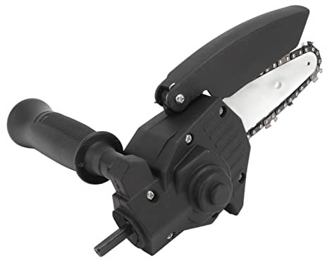 UPQRSG Tronçonneuse Électrique, Mini Convertisseur de Tronçonneuse Électrique Portable, Accessoire de Tronçonneuse Multifonctionnel avec Poignée et Chaîne, pour la Taille des Arbres, Le Jardinage