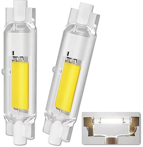 R7S LED 78mm Dimmbar Glühbirne, 15W R7S LED 78mm Leuchtmittel Ersetzt R7S 150W Halogenlampe, LED R7S 78mm COB Hightlight Kaltweiß 6000K, 1000LM Kein Flackern, 360°Abstrahlwinkel, 2er Set
