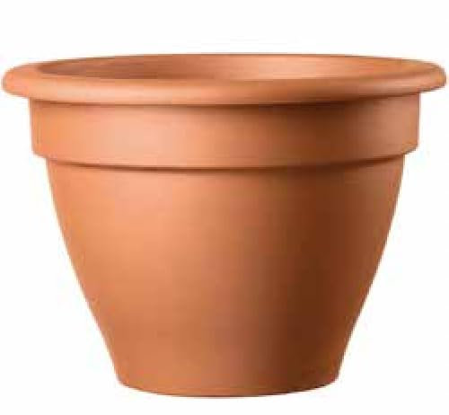 Generico Macetas de terracota de 9 cm de diámetro, 5 cm de altura (6 unidades) + posavasos de terracota (6 unidades) – Jardinera de barro fabricado en Italia