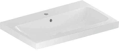 Geberit Waschtisch iCon Light 75x48cm, Hahnl. mit., m ÜL, we. KeraTect