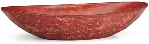 Casa Padrino Lavabo de Lujo Rojo/Blanco 60,9 x 29,7 x A. 11,9 cm - Lavabo de hormigón Hecho a Mano - Accesorios de baño de Lujo
