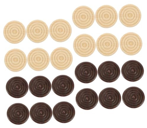 SAFIGLE 72 Stück Dame-Zubehör Backgammon-Schachfigur Holz-Dame-Stücke Backgammon-Spielzubehör Schach Ersatz Holz Dame Universal- Schachbrett Karte einstellen Schachfiguren aus Holz hölzern