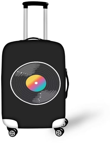 Pzuqiu Copertura elastica per valigia, antigraffio, da viaggio, Schema di registrazione, L (25-28 inch suitcase)