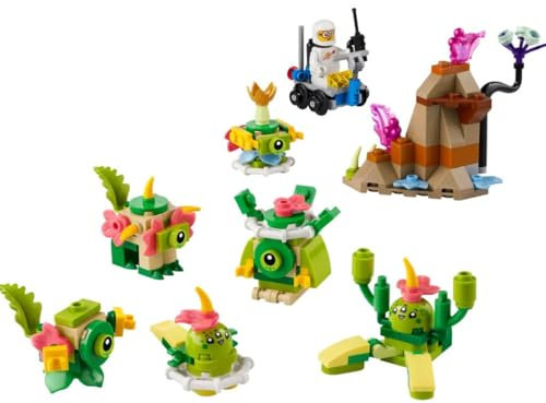 LEGO 40715 Space Alien Pack 7+ 181 Pieces Toy Bricks Building Set With 6 Alien Characters and 1 Space Minifigure
