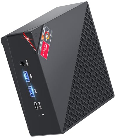 ACEMAGICIAN AM06PRO Mini PC, AMD Ryzen 7 5700U (8C/16T, jusqu'à 4.3 GHz) Mini PC Gamer, 16 Go DDR4 512 Go M.2 SSD Mini Ordinateur avec Type-C | 4K UHD | Dual LAN | WiFi 6 | BT5.2