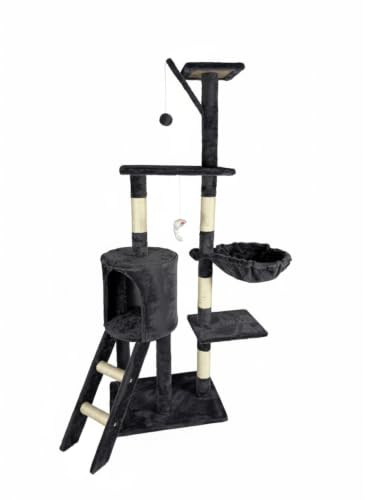 MON AMI LUKI - Arbre a Chat - Anthracite - Taille 49x35x138CM