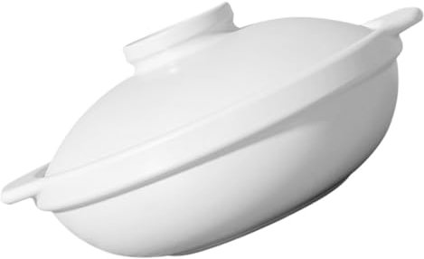 Amosfun Casseruola in Ceramica Pentola Per Stufati Zuppe e Cibo Casalingo Facile Da Pulire Design Doppi Manici Per Cucinare Noodles Riso e Pollo Brasato Adatto Per Feste in Giardino Pranzi