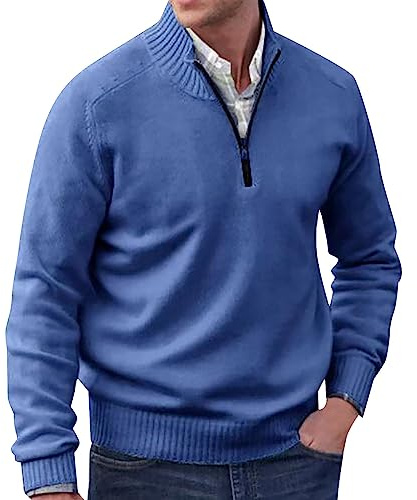 Jersey de Punto Cuello Pico Hombre Invierno,Chaqueta de suéter de Negocios Casual Otoño Y Invierno Manga Larga Abrigo Cárdigan De Punto Jerséis Premium Calentado Suéter Casual
