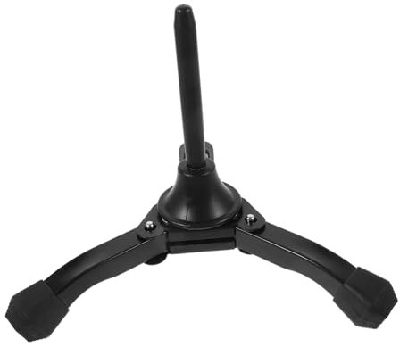 BESTonZON Faltbarer Klarinettenständerhalter 3-bein-unterstützung Blasinstrumentenzubehör Für Oboe Saxophon Schwarz