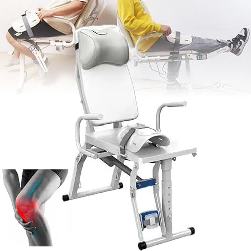 Elektrischer Knietrainer - Rückenlehne Mit 2 Geschwindigkeiten, Gelenktrainingsgerät Mit Bein-Elastikband Und Winkelplatte, Für Schäden,right-leg