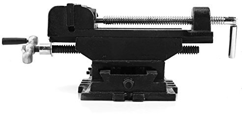 6in Cross Slide Drill Press Vise Metal Milling Vice Holder Clamping Bench Mount Workshop Tool for Milling Machine Workshop Tool with Longitudinal & Lateral Stroke