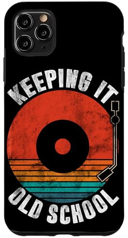 Coque pour iPhone 11 Pro Max Keeping It Old School Tourne-disque vinyle vintage rétro DJ