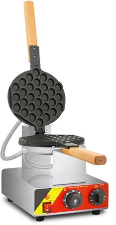 CWCQGH Waffle Maker,Adjustable temperature and timing design,non-stick pan Egg Waffle Maker,Bubble Waffle Puffle Maker Rotated 180° Even heating,for Egg Waffle Ice Cream Cone