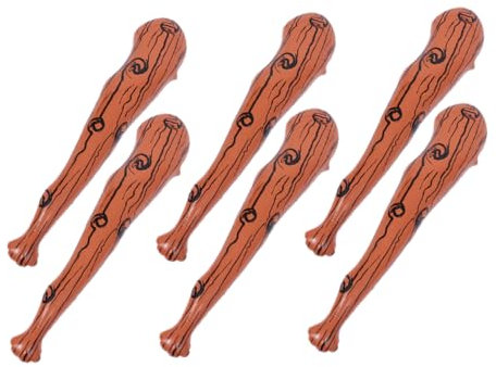 DECHOUS 6stücke Aufblasbarer Baseballschläger Baseballspielzeug Aufblasbarer Stock-höhlenfledermäuse Partyzubehör Für Halloween Cosplay Und Themenpartys -Pack