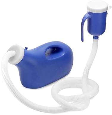 ® Urinflaskor for män, bärbara urinflaskor for män, med 1,6 M slang, 2000 ml, for resor, sjukhus