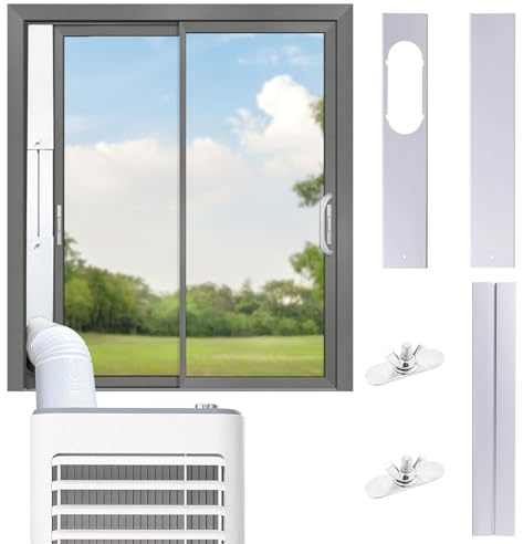 Klimaanlage Fensterabdichtung, Rolladen Fensterblende für Mobiles Klimagerät Klimaanlage Abluftschlauch Fenster Klima Fensterabdichtung Fenster Klimaanlage Abdichtung (A)