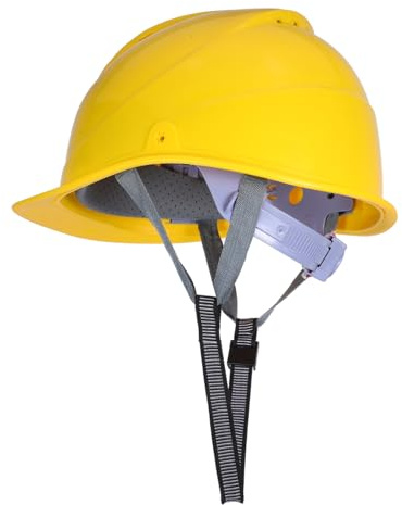 DECOMELODY Gelber Bauhelm Für Erwachsene Schutzhelm Mit Verstärktem Design Für Kopf Und Stirnschutz Atmungsaktive Kopfbedeckung Leichter Helm Für Baustellen Und Industrie Robuster Kopfschutz