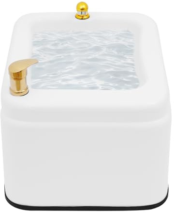 Acrylic Massage Footbath Tub, Portable Foot Bath Spa Pedicure Tub with Raised Massages Points, Easy Drainage & Hot and Cold Water Connect, 527 Oz Large Foot Bath Tub for Beauty Salons
